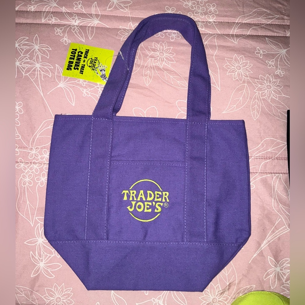 Trader Joe’s Purple Trick or Treat Mini Canvas Tote Bag